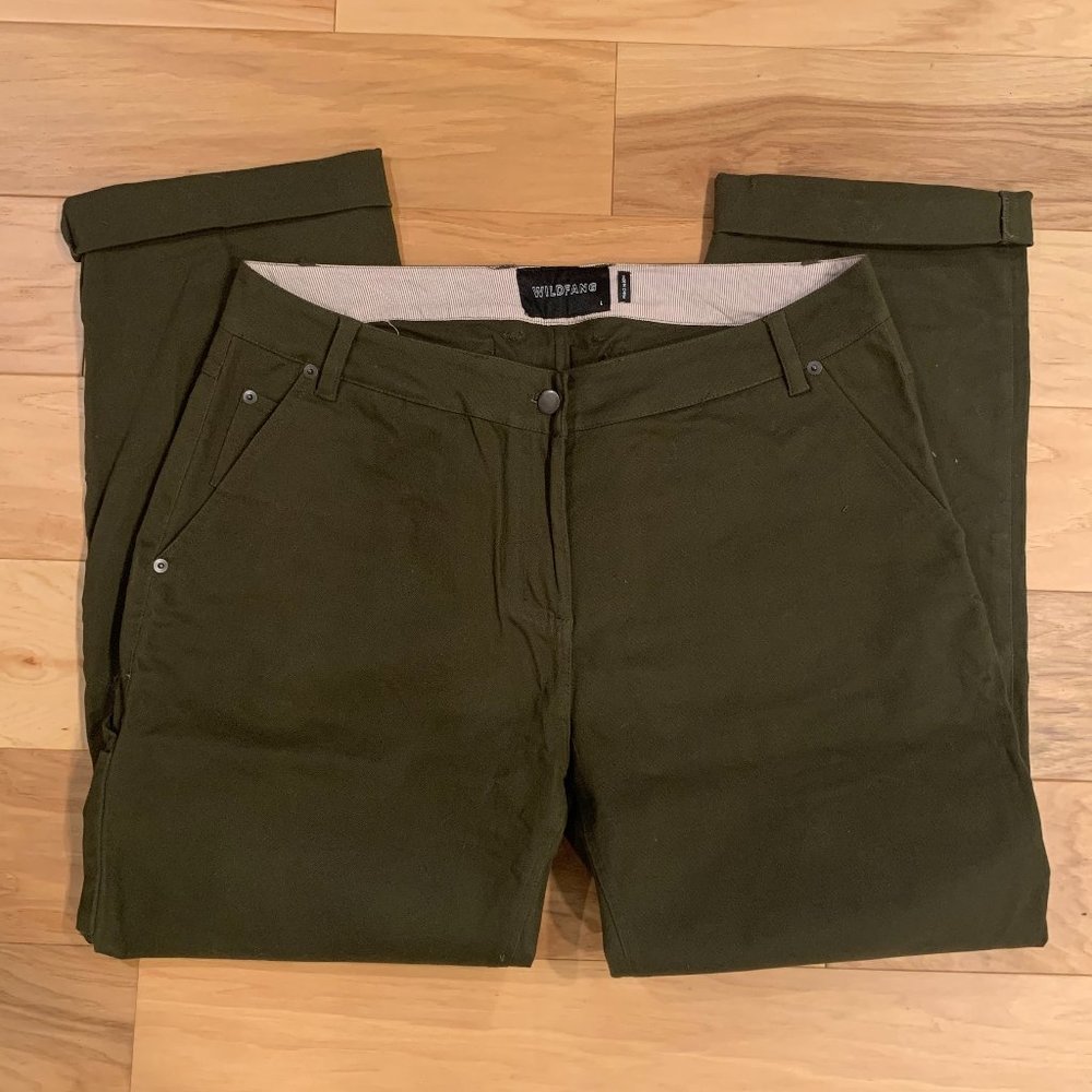 Wildfang — The Essential Work Pant — Olive Green — L